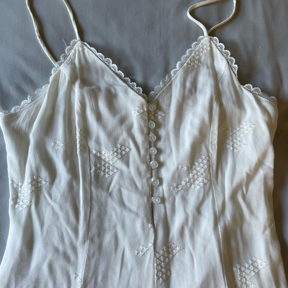 White Romper with White embroidered detailing - Picture 2 of 7